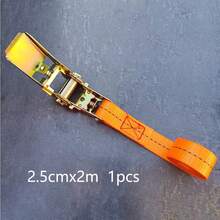 Tensor de trinquete de correa de carga, tensor de fijación de vagón de carga para transportar equipaje y mercancías, para uso en exteriores y camping. La cinta está hecha de poliéster, la cabeza de tensado y fijación está hecha de aleación de zinc, el ancho de la cinta es de 2,5 cm y se puede usar varias veces.
