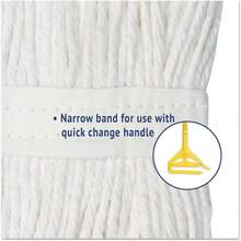 Cut-End Rayon Wet Mop Head, White Commercial-Grade Replacement Mop For Heavy-Duty Cleaning - 預設 - 查看 6