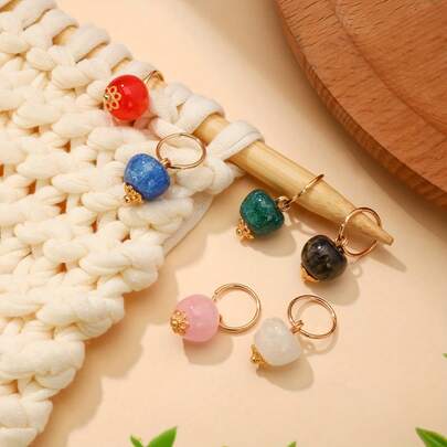 6pcs Plastic Knitting Stitch Markers, Cute Knitting Stitch Holders, Sweater Stitch Markers, For Knitting, Crochet, Sewing, Knitting DIY And Handcraft, Ideal Gift For Sewing Enthusiasts (Random Color)