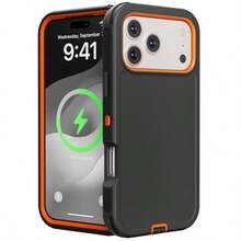 Suitable 17/16/15/14/13 Series Three-Layer Thickened Heavy-Duty Protective Case, Heavy-Duty Anti-Fall Full-Body Strong Shockproof Three-Layer Sturdy Protective Mobile Phone Case, 3-In-1 Sturdy And Durable Protective Case, Halloween, Christmas, Easter And Thanksgiving, Perfect Male/Girlfriend Holiday And Birthday Gift Selection - Cam Đen - Xem 18