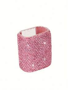 1个闪亮水钻口红盒，适用于汽车 - 多种颜色可选，便携式壁挂式收纳盒，背面带粘胶，可收纳汽车配件，是旅行、度假、日常生活、婚礼、生日、节日礼物、装饰水钻摆件、石雕艺术品、房间装饰、复活节、音乐节、母亲节的理想之选。 - 彩色 - 查看 18