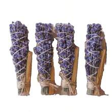 秘鲁圣木薰衣草天然香薰棒，植物香薰疗法，放松净化，点燃式烟雾扩散器 - 多色 - 查看 3