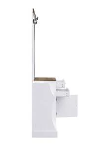 Wardrobe Set With Mirror, Hooks, Drawers And Umbrella Stand.