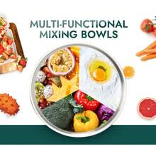 Cuencos Para Mezclar, Juego De Tazones/Bowls De Piezas, Bowls De Cocina Con TapaséTicas, Ensaladera Acero Inoxidable, Para Hornear, Mezclar, Ensalada, Servir Y Preparar(TamañOs) - 1 - Ver 6