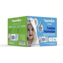 AQUAWIPES Pack 12 Paquetes Toallitas Húmedas x50 unidades| Total 600 Toallitas| Para Bebé| Suaves y Delicadas - 50 Unidad (Paquete de 12) - Ver 7