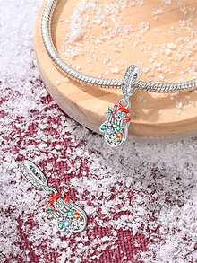 Silver Plated Charms Red Love Magic Poker Christmas Snowflake Rose Gold Coffee Cup Santa Claus Cane Christmas Sled Gloves Christmas Tree Strawberry Christmas House Red Bell Christmas Biscuits Christmas Series Charm Fit Original Bracelet Charm Beads Necklace Diy Female Jewelry