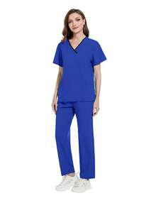 High Repurchase Rate! Skin-Friendly & Breathable Hand Washing Smock For Women, Quick-Drying Soft & Loose Style, /Lab Uniform, So Comfortable You Won't Want To Take It Off, Highly Recommended By Repeat Customers - Royal Blue - View 3