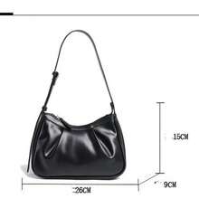 Damen Umhängetasche, plissiertes Wolken Design, stilvolle Unterarmtasche, vielseitige kleine Umhängetasche, große Kapazität Baguette Tasche, Herbst/Winter