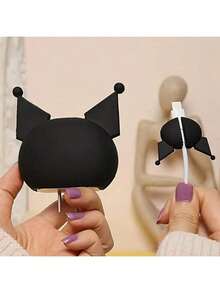 1Pc Sanrio Cute Hello Kitty Kuromi Silicone Charger Protective Case Kawaii Kitty Cat USB Cable Protector For Phone 14 13 12 11 Pro Max Fast Charging Cable Charger Head Cover
