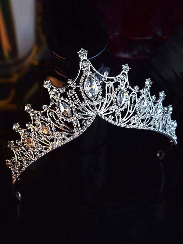 1 pièce Diadème élégant en cristal scintillant pour fille, style princesse, idéal pour une fête d'anniversaire, une célébration, un cadeau, un spectacle, un bal, accessoire de coiffure à la mode et haut de gamme pour enfants.