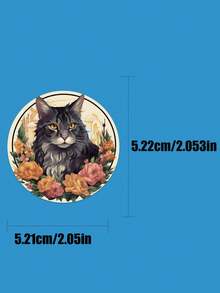 50 pegatinas de gatitos de dibujos animados, no repetitivas, autoadhesivas, para botellas de agua, suministros de oficina, escritorios de computadora, estanterías, cuadernos, bicicletas, patinetas, guitarras, decoración. Uso único, perfectas para regalos a amigos y suministros para fiestas. - Multicolor - Ver 10