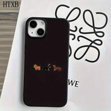 Fundas y carcasas protectoras con diseño de tres cachorros y orificios grandes, compatibles con las series 16 Pro, 16, 15 Pro, 14, 14 Plus/14 Pro, 13, 13 Pro, 12 Pro y 11/11 Pro. Regalos para cumpleaños y celebraciones. - Negro - Ver 6