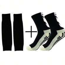 2 paires de chaussettes de sport de football anti-dérapantes multicolores, manches de jambe de course pour protéger efficacement les muscles du mollet contre les blessures - Multicolore - Voir 8