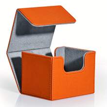 用于集换式卡牌的卡牌盒，MTG 指挥官卡牌盒可容纳 100 多张单套卡，皮革磁性卡收纳盒适用于 TCG CCG 魔法卡 - 彩色 - 查看 15