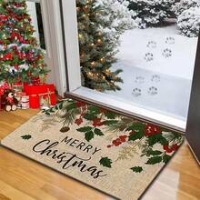 1/2/3 件装加厚 0.47 英寸/1.2 厘米圣诞厨房地垫套装 - 圣诞装饰，一品红图案，防滑记忆海绵底，适用于厨房、家庭办公室、洗衣房、浴室装饰 - 彩色 - 查看 13