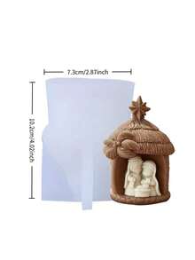 Thin Coconut Tree House Mold Silicone Mold Aromatherapy Candle Silicone Mold Butterfly Plaster Drip Glue Mold Suitable For DIY Friends Gifts, Silicone Resin Mold Used For Fragrant Wax, Homemade Soap, Polymer Clay And Gypsum Crafts