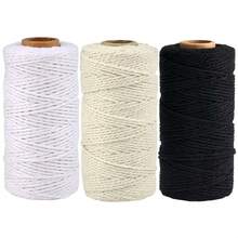 100M/300M 米色 Macrame 绳卷 强力 2 毫米工艺绳 适用于 DIY 缝纫、植物悬挂、壁挂婚礼圣诞装饰 - 彩色 - 查看 20