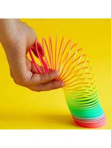 1 juguete de resorte en espiral con aspecto de arcoíris, un anillo mágico de descompresión, regalo de cumpleaños o festividad para niños y niñas (color aleatorio) - Multicolor - Ver 3