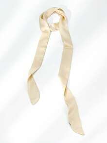 半条装女士长款装饰围巾 - 纯色时尚发带，发饰 - 优雅的办公颈巾，适合休闲和正式场合、海滩、度假 - 彩色 - 查看 6