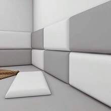 6er-Pack 3D selbstklebende Wandpaneele, 60cm x 30cm, verstärkte stoßfeste Rückwand zum Aufkleben, Kopfteil für Doppelbett, Heimdekoration