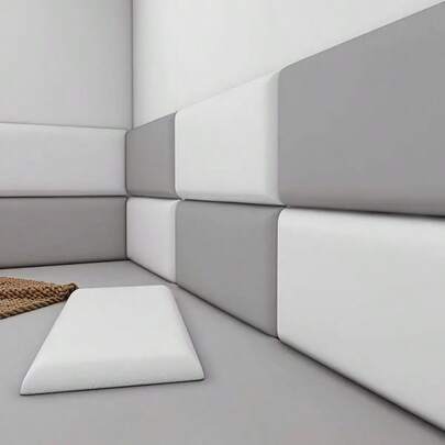 paquete de 6 paneles de pared 3D autoadhesivos, 60cm x 30cm, respaldo antichoque reforzado, para cabecero de cama doble, decoración del hogar