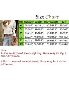 Women's Casual Fit V-Neck Drop Shoulder Ribbed Long Sleeve Solid Color Button Cropped Open Front Knitted, Spring Summer Fall - White - View 10