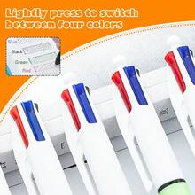 11Pcs Colored Pens, 4-In-1 Retractable Multi-Color Ball Point Pens With Soft Grip, Back To School Supplies For Teachers, Students & Nurses - Nhiều màu - Xem 3