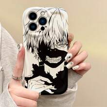 Custodia per iPhone, nuova custodia per telefono Anime Kaneki Ken, compatibile con iPhone 16 Pro Max, 15, 14, 13, 12, 11, 8, 7, Pro, X, XR, XS Max, in silicone TPU - Bianco latte A - Visualizzare 9