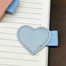 1pc Piece Self-Adhesive Heart-Shaped Pen Clip, Waterproof Leather Writing Pen Clip, Portable Pen Clip, Home Study Reading Book Self-Adhesive Sticky Notes Clip, Notebook Accessories Pen Clip,School Teacher Office Supplies Stuff,Bible Study Supplies Notebook Book,Back To School Supplies,Burn Book,Planner Journal Notebook