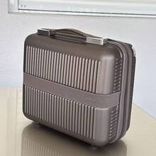 Carry-On Luggage Kit + Toiletry Bag, High Quality, 4 Double Wheels 360 Degree Rotation/ Travel Suitcase - Cà phê nâu - Xem 9