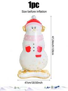 1/2 Stücke 46,8 Zoll stehender rosa Schneemann-Folienballon, süßer rosa Schal-Schneemann-förmiger Ballon, geeignet für Weihnachtsthemenpartys, Winter-Weihnachts-Schneemann-Dekor, Geburtstagsfeier, Babyparty, Silvesterparty, Weihnachts-Heimdekoration