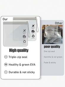 3 قطع/قطعة واحدة حقيبة أدوات تجميل شفافة للسفر، أكياس سوائل أمن المطار، حقائب اكسسوارات السفر، حقائب غسيل مقاومة للماء، ضروريات العطلات للرجال والنساء، أدوات مدرسية، حقيبة ضروريات السفر، حقيبة مستحضرات التجميل، حقيبة مكياج