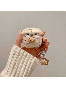 Teddy Bear Style Earphone Case Compatible With Apple Bluetooth Earphones 4th Gen, Apple Protective Case For 2nd/3rd Gen, New Vintage White Protective Cover - Clear - View 8