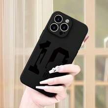 Simple Messi 10 jersey pattern phone case print All-black phone case for Phone17 Pro MAX/11/12/13/14/15/15 Pro/15 Plus/15 Pro Max/X/XS Max/XR/11 Pro/12 Pro/13 Pro/14 Pro/12 Mini/13 Mini/11 Pro Max/12 Pro Max/13 Pro Max/14 Pro Max/14 Plus/6/6s/6 Plus/7/8/16 Pro/16 Plus/16 Pro Max Galaxy  A54/A14/A12/A13/A15/A32/A33/A24/A52S/S20/S21/S22/S23/S24/S23 Plus/S24 Ultra/S25/A15/A33/A23 Android phone case, essential for daily commuting, MagSafe support, less yellowing, Halloween gift, Virgin Mary Day sticker image UV printing, Independence Day gift, Christmas wallpaper image UV printing, Valentine's Day gift, Birthday gift for friends and family - Negro - Ver 4