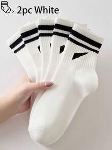 40双/30双/24双装男女通用舒适运动袜，男士长袜适合运动和训练，女士长袜适合休闲和商务穿着，抗菌、柔软、黑白配色、防臭、吸湿排汗、轻便舒适，适合秋冬季节，20双/10双/8双/6双/4双/2双套装，秋季 - 彩色 - 查看 42