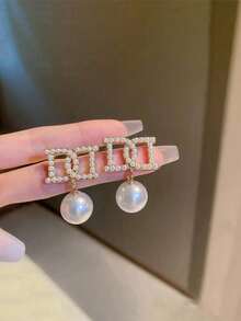 3pcs Elegant Faux Pearl Necklace And Earrings Set, Designed For Women, Suitable For Pairing With Wedding Dresses And Attending Formal Dinners, Ideal Gift For Girlfriend, Mother On Occasions Like Valentine's Day, Mother's Day