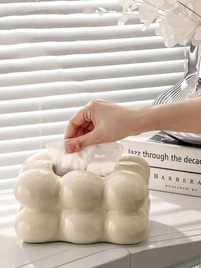 Cabin Kangaroo Cotton Candy Tissue Box, Unique Design, Practical & Decorative, Ceramic Material, Luxurious Style, Home Decor, Living Room Tabletop, Tissue Holder, Home Accessory, Elevates Space Ambiance, Elegant & Cozy Home