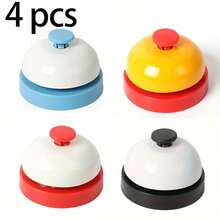 Set Of Modern Metal Handbells, Various Colors, No Electricity Required, Uncharged, Without Battery, For Classroom, Kitchen, Restaurant, Bar, Table Games, Pet Training And Interactive Entertainment