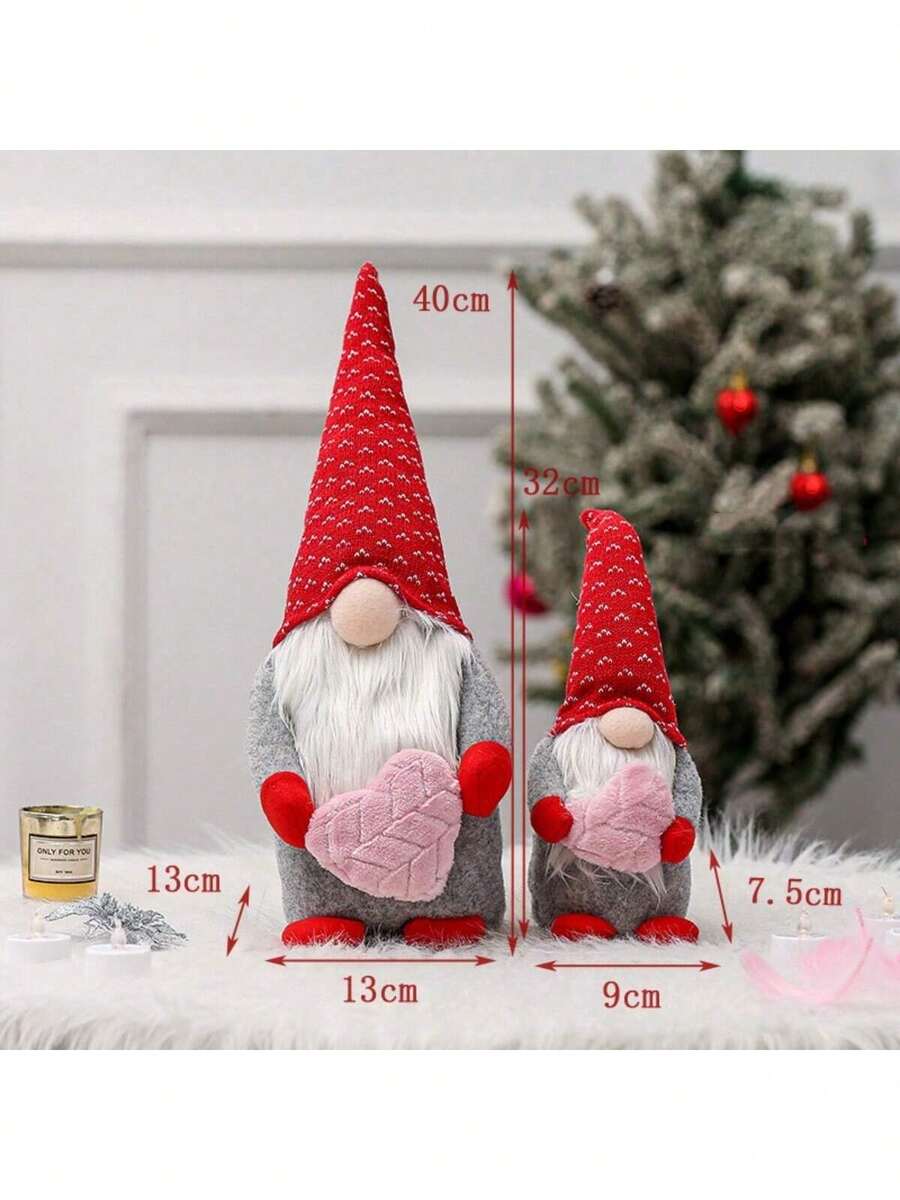 Weihnachts-Herz Plüschpuppe Figur, Fensterdekor Ornament, für Männer und Frauen