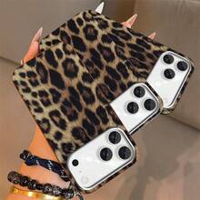 Fashion Leopard Print Design Pattern Large Hole Soft Phone Case, Compatible With IPhone17/IPhone17Pro/IPhone17Pro Max/IPhone17Air/IPhone16 15 14 13 12 11 Pro Max Fashion Phone Case - 棕色 - 查看 6