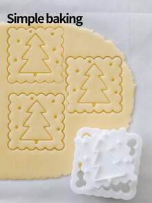 مجموعة من قطعتين من قوالب قطع بسكويت عيد الميلاد الرجعية، قالب بسكويت للأم والطفل، قالب بسكويت مربع، ديكور عيد الميلاد، قالب تزيين الكيك، أداة صنع الحلويات
