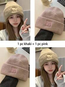 1pc Women's Chunky Knitted Hat - Hand Washable, Lightweight, Double Closable, Tassel Hat For New Year Occasions, Fashionable Winter Warm Earmuffs - Multicolor - View 18