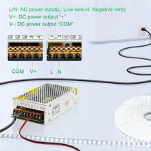 12V 20A 240W Power Transformer Switch Alternating Current 110V/ 220V To Direct Current 12V 20amp Switching Power Adapter Converter, Used For Driving LED Light Strips, CCTV Surveillance Camera Security Systems - Silver - View 5