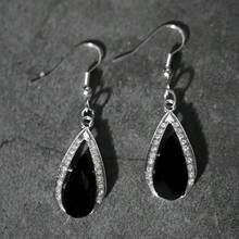 1 Pair Gothic Water Drop Earrings, Red/Black - Hook Design, Vintage Charm, Ideal Holiday Gift For Sisters Or Best Friends, Suitable For Teenagers - 粉色 - 查看 7