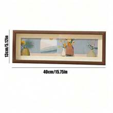 1 pièce Cadre photo en bois rectangulaire simple et créatif, tridimensionnel. Cadre photo rétro pour calligraphie, peinture et citations