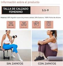 4 Pares de Calcetines de Yoga,calcetines antideslizantes para pilates,Ballet,Entrenamiento Descalzo,Baile,Fitness,Varios colores - Calcetines largos-Negro+Gris Oscuro+Gris+Blanco - Ver 5