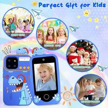 Upgraded Kids Smart Phone Toy, Mini Children's Dinosaur Mobile Toy, 2.8 Inch Touch Screen With Learning, Games & Music Player, Perfect For 3-12 Year Old Kids Christmas Birthday Gift, Includes 32G SD Card - Multicolor - View 6