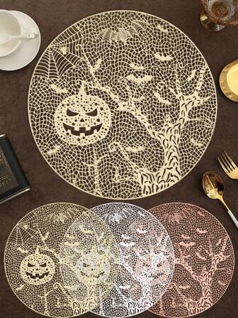 1-200 piezas Manteles individuales de calabaza de Halloween, fáciles de limpiar, se limpian con un paño, antideslizantes, manteles para mesa de comedor, decoración para fiesta de boda, festival, adecuados para el hogar, restaurante, decoración de mesa de comedor, artículos para el hogar