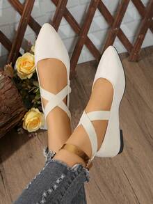 Zapatos de mujer: Bailarinas de punta negras clásicas de moda, zapatos planos antideslizantes para exterior, zapatillas planas de punta, mocasines, bailarinas, bailarinas con lentejuelas y brillo, bailarinas con banda elástica cruzada, bailarinas de bajo empeine, bailarinas con estampado de leopardo. Adecuados para fiestas, escuela, uso diario, fitness al aire libre, senderismo. - Chantilly - Ver 15