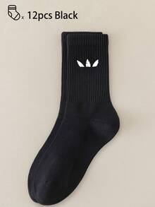 40pcs/30pcs/24pcs Unisex Comfortable Sports Socks, Men's Long Socks For Sports And Training, Women's Long Socks For Casual And Business Wear, Antibacterial, Soft, Black And White, Odor-Resistant, Moisture-Wicking, Lightweight And Comfortable, Suitable For Autumn/Winter, 20pcs/10pcs/8pcs/6pcs/4pcs/2pcs Set, Autumn